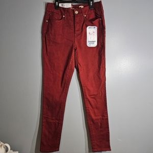 Brick Red Jeans Tummyless High Rise Skinny by Seven7